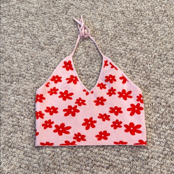 LA Hearts floral halter top - Picture 1 of 3